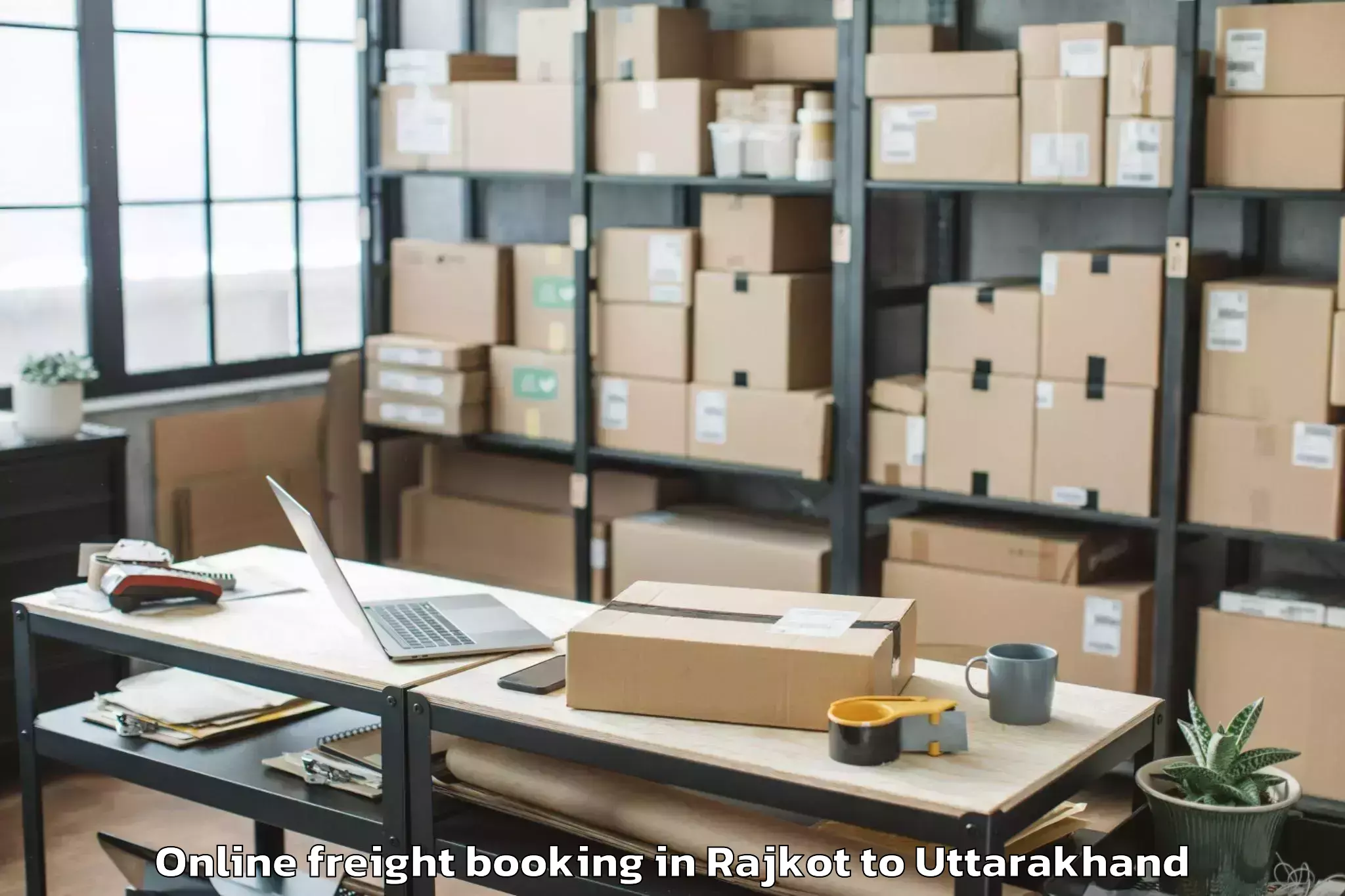 Trusted Rajkot to Bhimtal Online Freight Booking